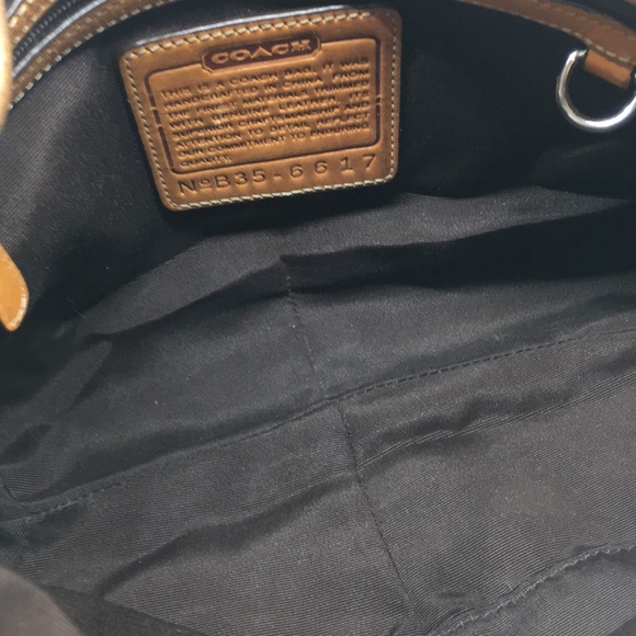 Vintage Coach 6617 Ergo Mini Signature C shoulder bag  tan leather and jacquard - Picture 14 of 17